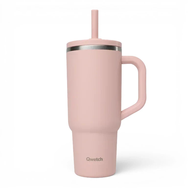 Travel cup isotherme en inox 900ml rose Qwetch