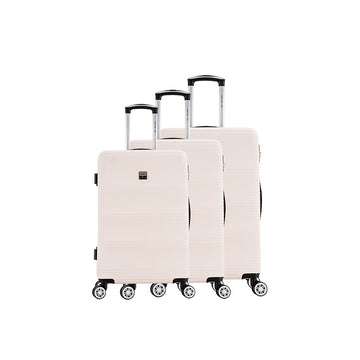 Set de 3 valises 8 roues ABS Écru France bag
