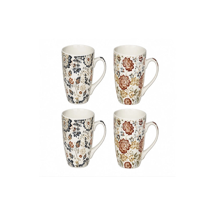 Coffret de 4 tasses en porcelaine de 23 cl Ornella Table Passion