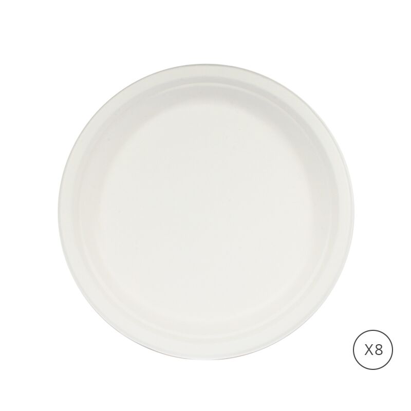 Assiette biodégradable 22cm x8