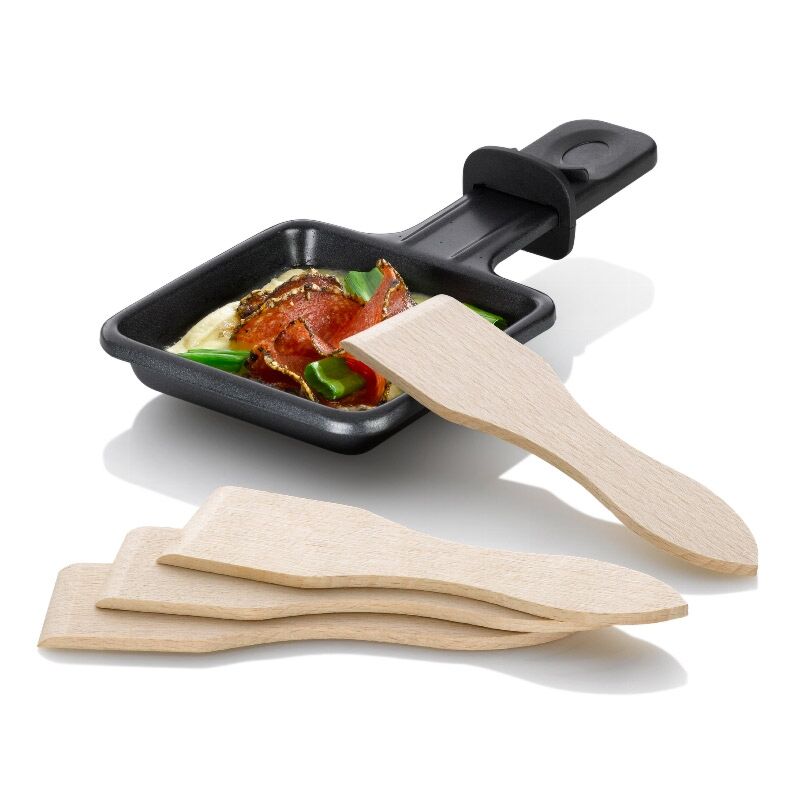 8 spatules à raclette en bois
