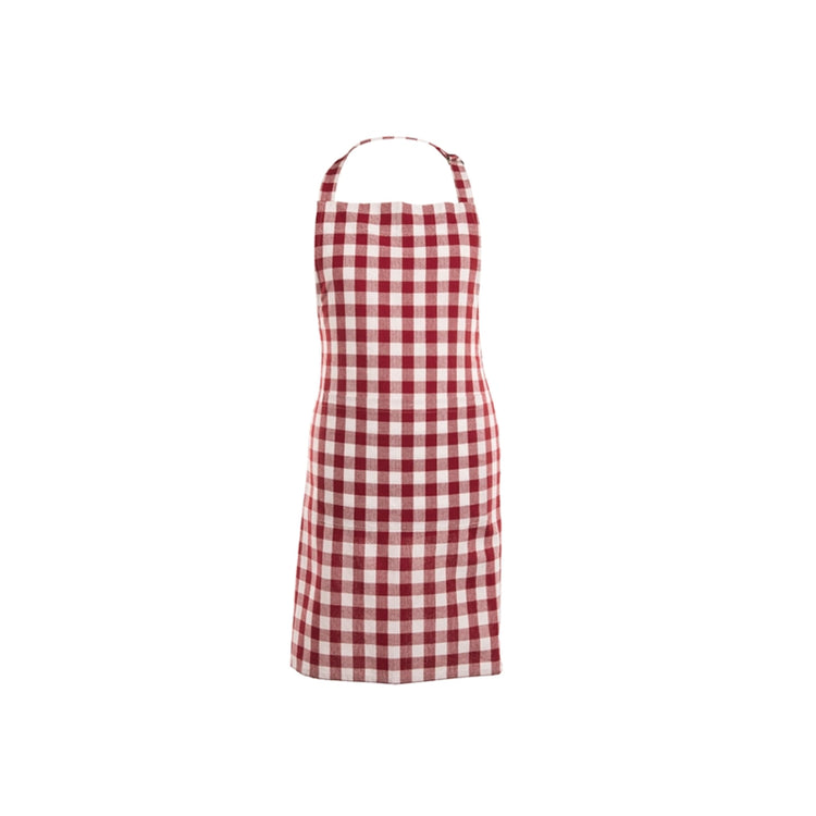 Tablier en coton rouge Gingham Tiseco