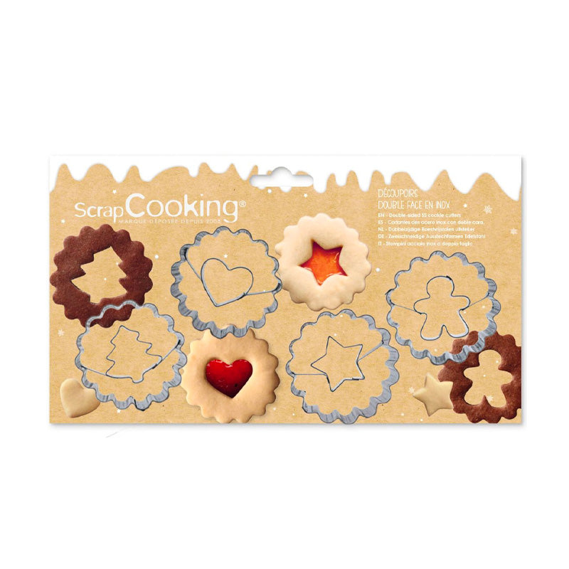 4 découpoirs de Noël en inox Linzer Scrapcooking