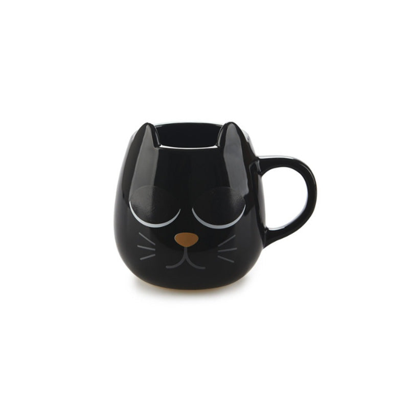 Mug en céramique noir Wake Cat Balvi