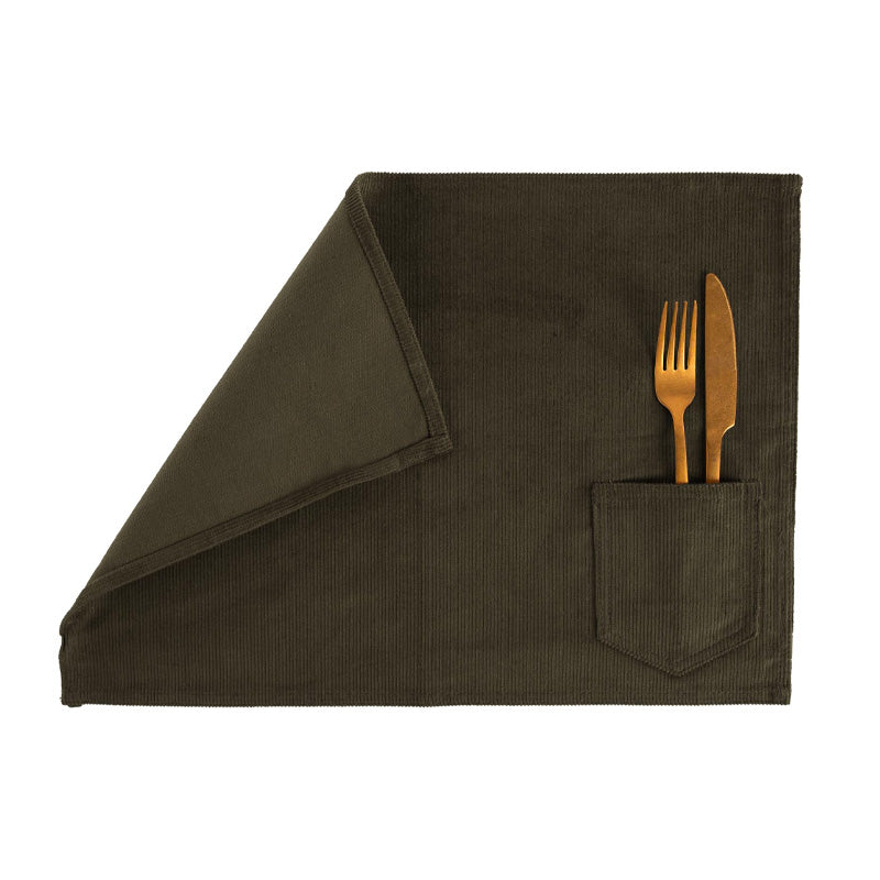 Set de table avec poche 33x45cm Olive Velmar Tiseco