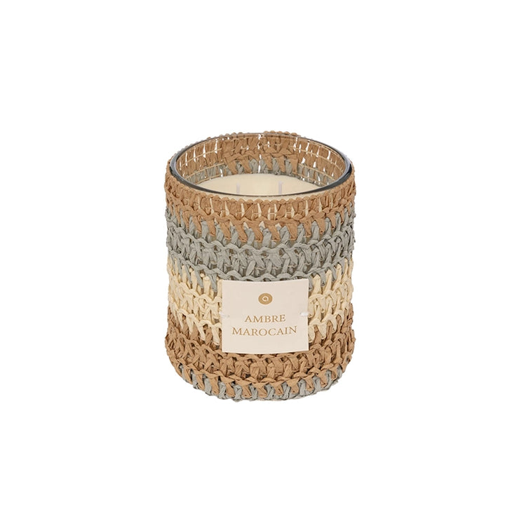 Bougie parfumée à 2 mèches de 470g Ambre Zaya Atmosphera