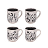 Coffret 4 mugs en céramique 45 cl Ikebana Table Passion