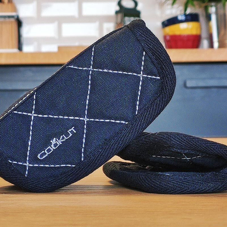 Paire de maniques en coton graphites L'Incroyable Cookut