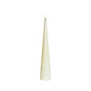 Bougie conique laquée LED ivoire SIrius