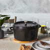 Cocotte ronde en fonte 28cm noire Staub