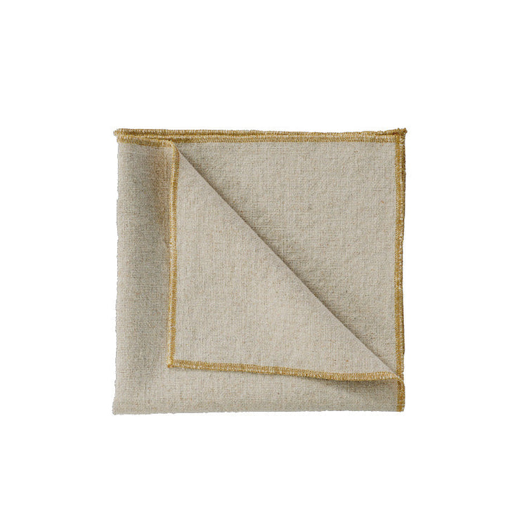 Serviette de table en lin et coton 40 cm naturel Verone Haomy