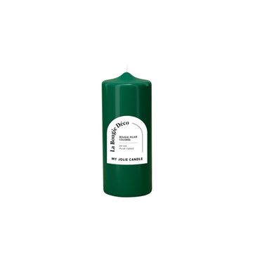Bougie pilier grand modèle paraffine mèche coton 15 cm Vert My Jolie Candle