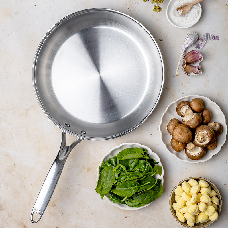 Poêle en inox 30 cm Castel'Pro Ultraply Cristel