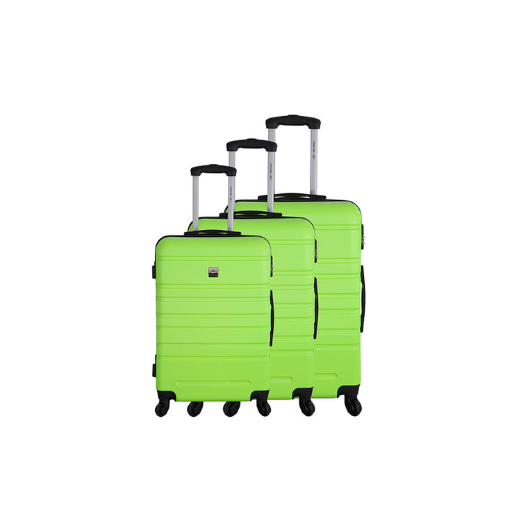 Set de 3 valises 4 roues ABS Vert France bag