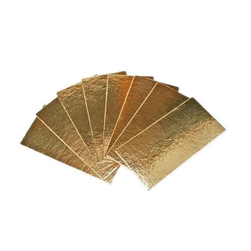 5 semelles pour bûches 29x10cm dorées Patisdecor