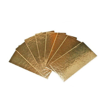 5 semelles pour bûches 29x10cm dorées Patisdecor