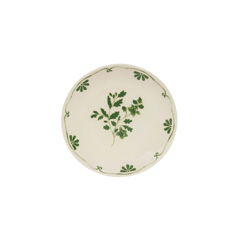 Assiette à pain vert en grès 15cm Appoline Table Passion