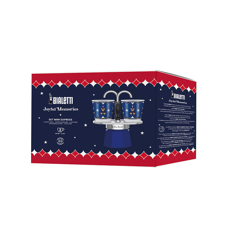 Mini cafetiere express 2 tasses 0,7 kg bleu Bialetti