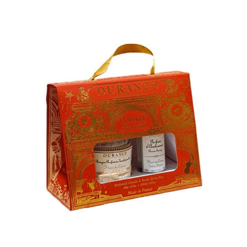 Coffret duo bougie 180 g et parfum d’intérieur 100 ml Fleur de coton Durance