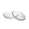 Set de 2 moules à tarte en verre de 26 cm et 32 cm Borcam