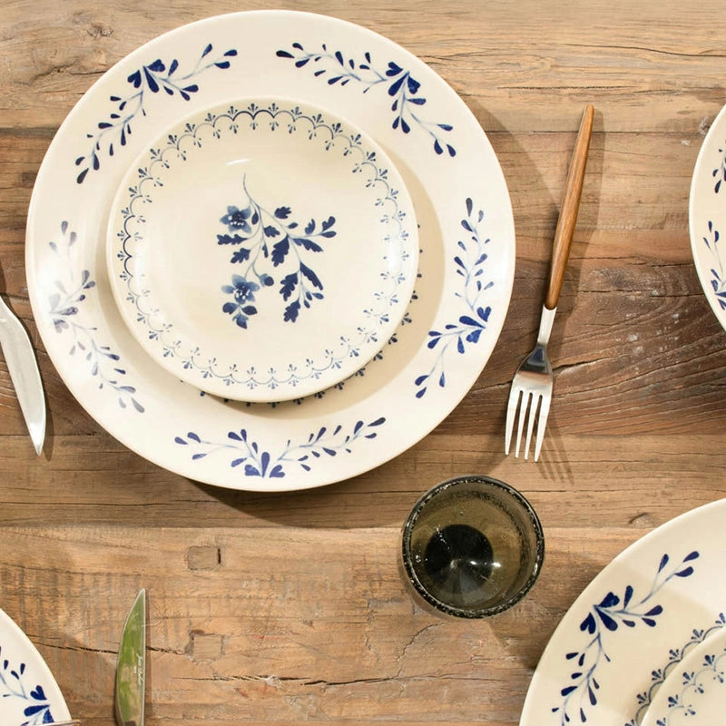 Assiette calotte bleu en grès 22cm Appoline Table Passion