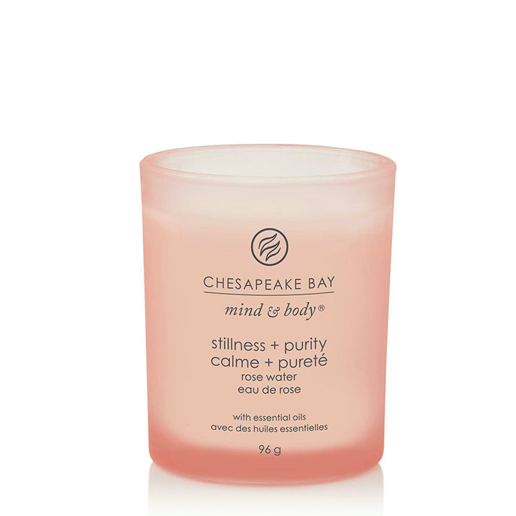 Bougie parfumée Calme Pureté Eau de Rose 96g Rose Chesapeake Bay
