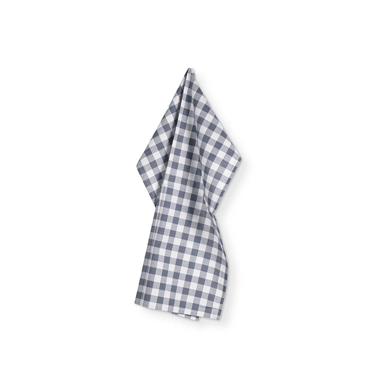 Torchon en coton bleu 50x70 Gingham Tiseco