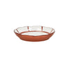4 assiettes calottes en porcelaine 20 cm rouille Mykonos Pomax