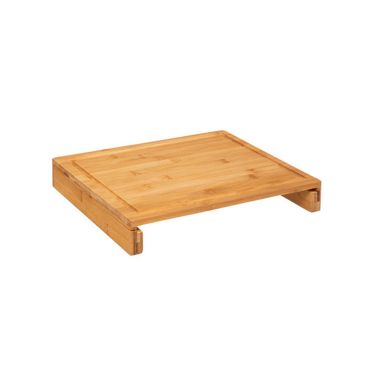 Planche à découper Bambou avec bac inox 35x28 cm Naturel Argent Five