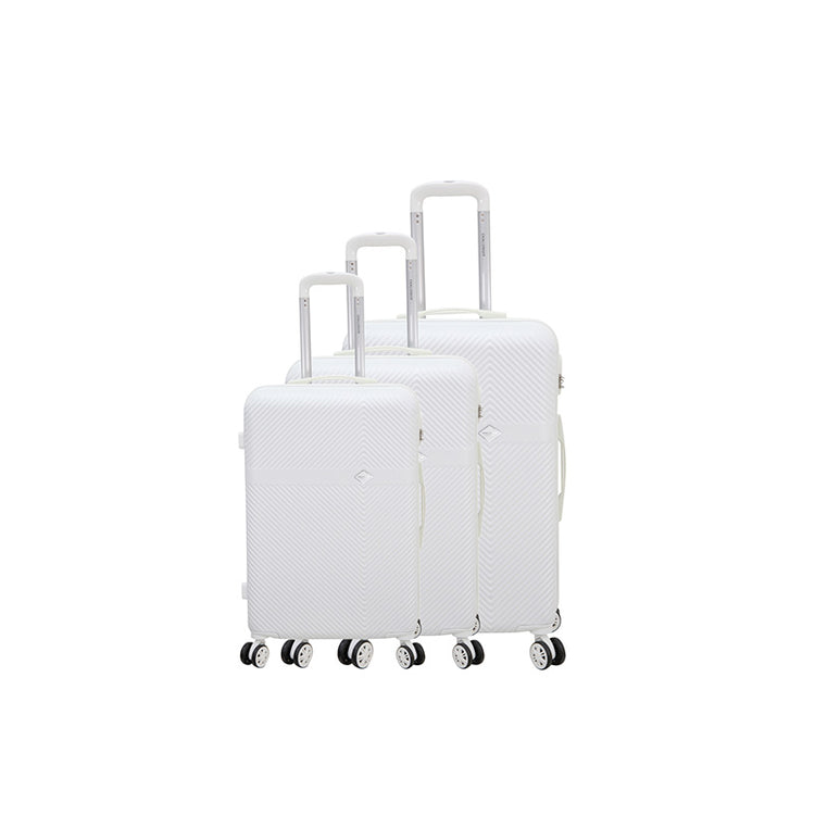 Set de 3 Valises 8 roues ABS Blanc Challenger