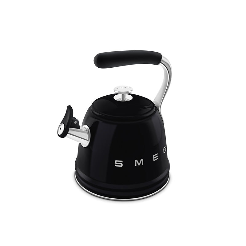 Bouilloire sifflante 2,3 L Noir Années 50 Smeg