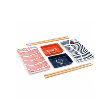 Coffret à sushi Nippon 6 pièces multicolore Atmosphera