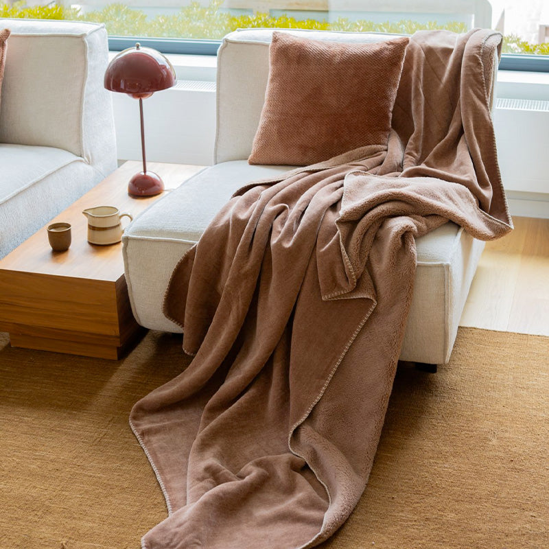 Plaid 200x150 cm mocha Tomo Tiseco