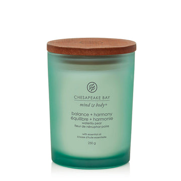 Bougie parfumée Équilibre Harmonie Fleur de Nénuphar et Poire 250g Vert Chesapeake Bay