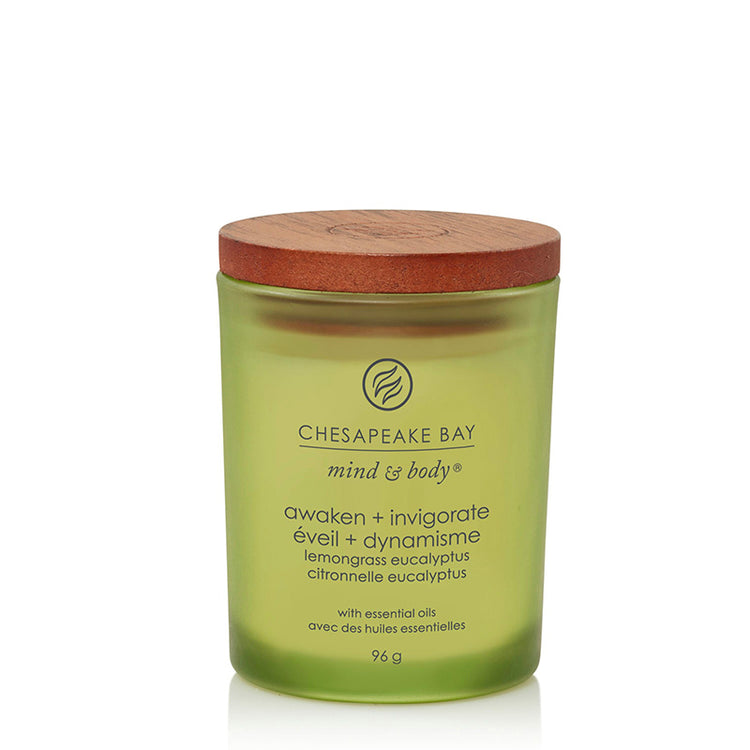 Bougie parfumée Éveil Dynamisme Citronnelle et Eucalyptus 96g Vert Chesapeake Bay