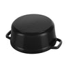 Cocotte ronde en fonte 24cm noire Staub