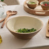 Saladier en bois de manguier de 30 cm blanc Inaya Atmosphera