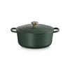 Cocotte ronde en fonte émaillée de 28 cm forêt Signature Le Creuset