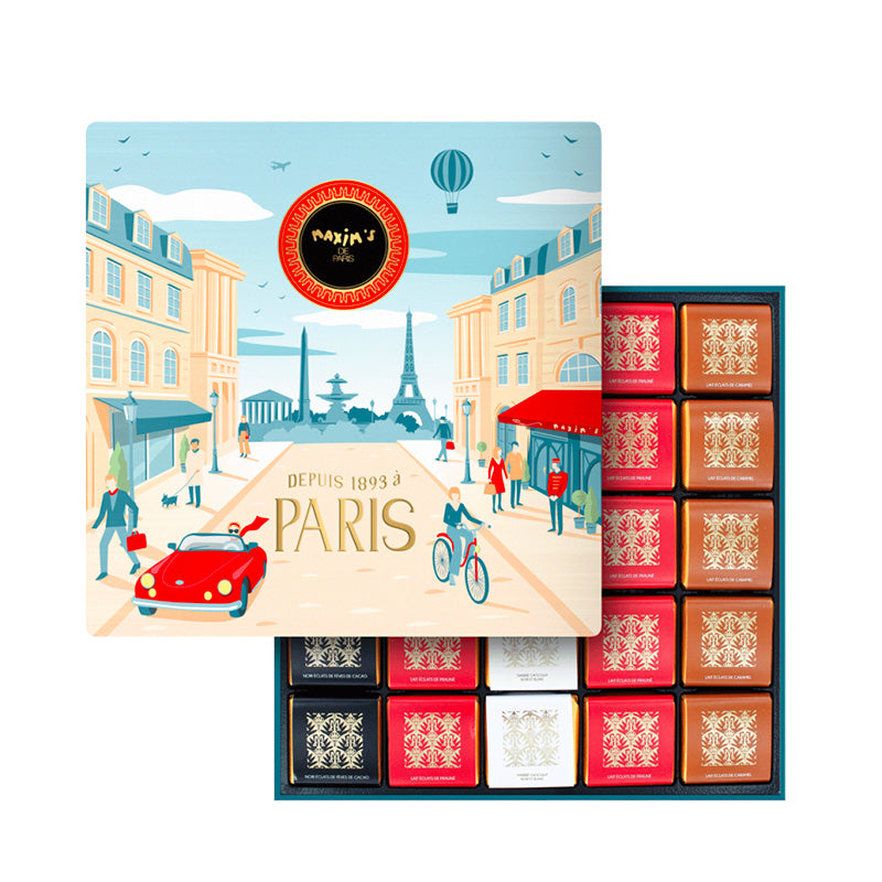 Coffret en métal de 50 chocolats Paris Maxim's