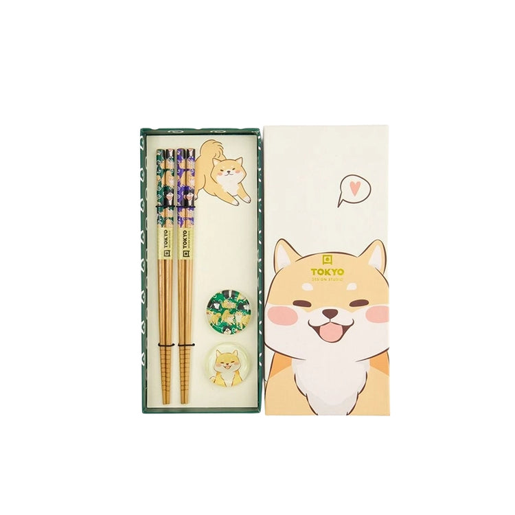 Coffret 2 paires baguettes repose Shiba Tokyo Design
