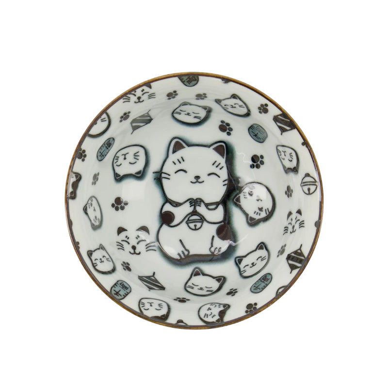 Bol Kawaii Lucky Cat 300ml noir Tokyo Design