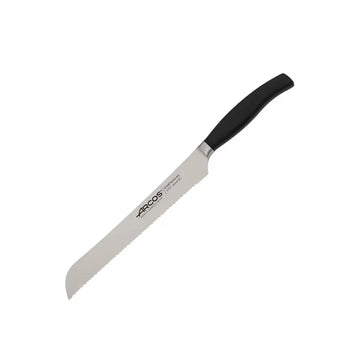 Couteau à pain cranté Acier Nitrum 20 cm Noir Clara Arcos