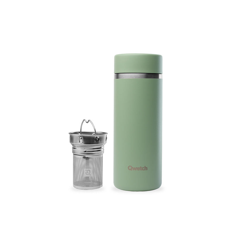 Théière isotherme en inox 400 ml tilleul Qwetch