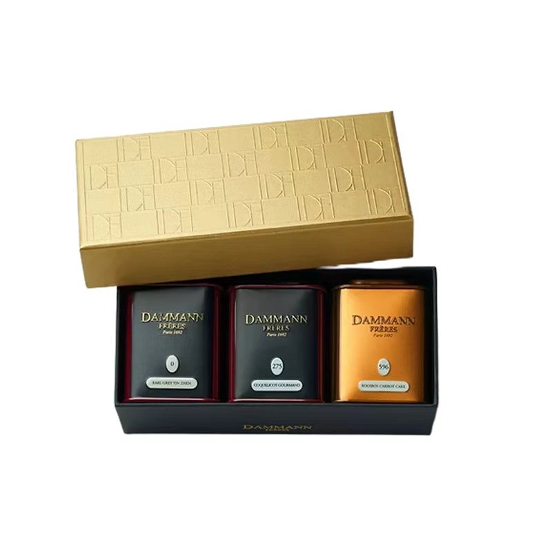 Coffret de 3 boites de thés et rooibos Jardin Gourmand Dammann Frères