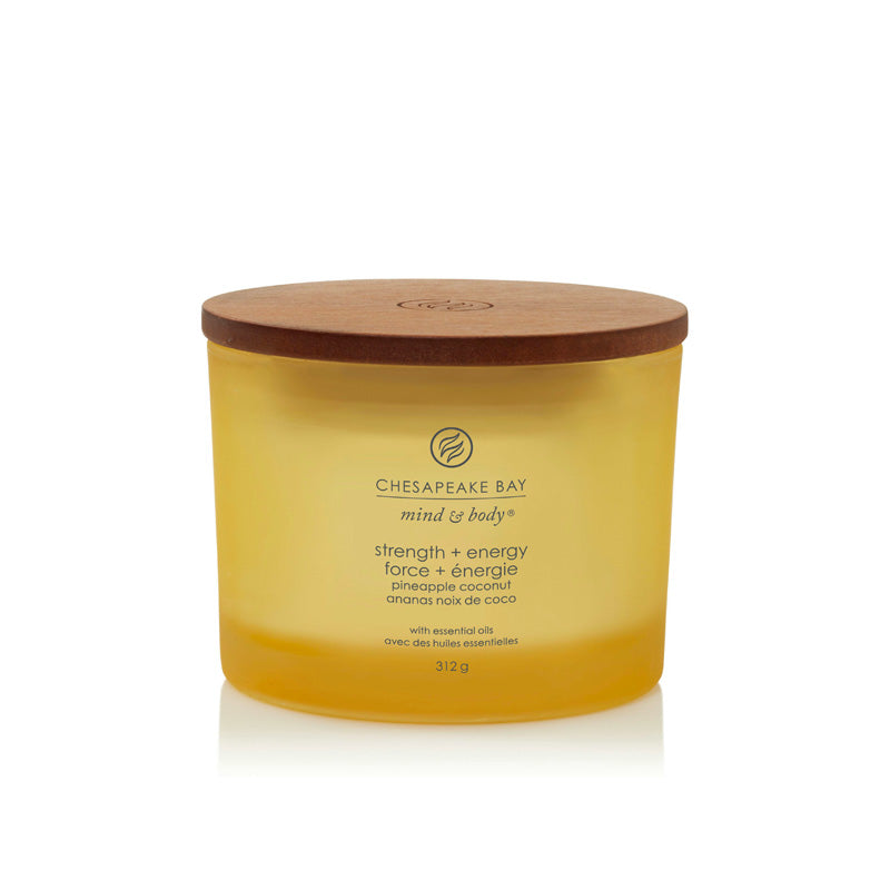 Bougie parfumée Force Énergie Ananas et Noix de Coco 312g Chesapeake Bay