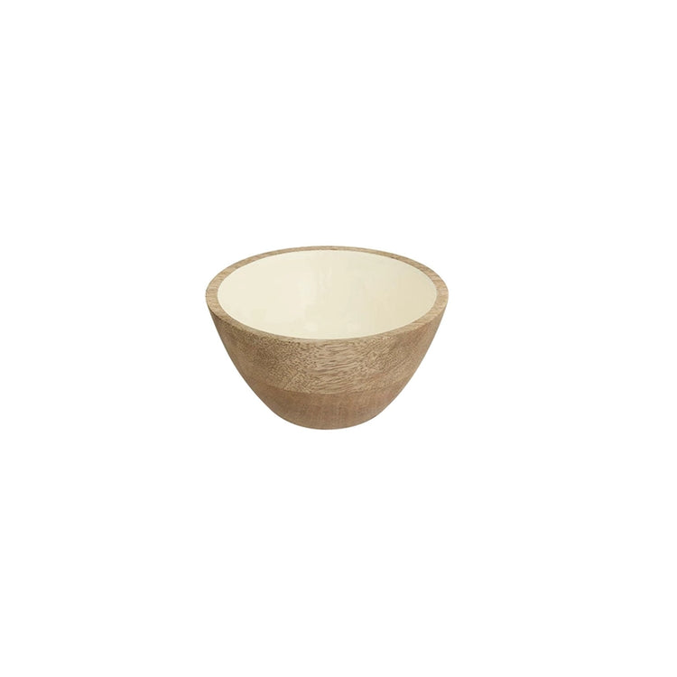 Coupelle en bois de manguier de 13 cm blanc Inaya Atmosphera