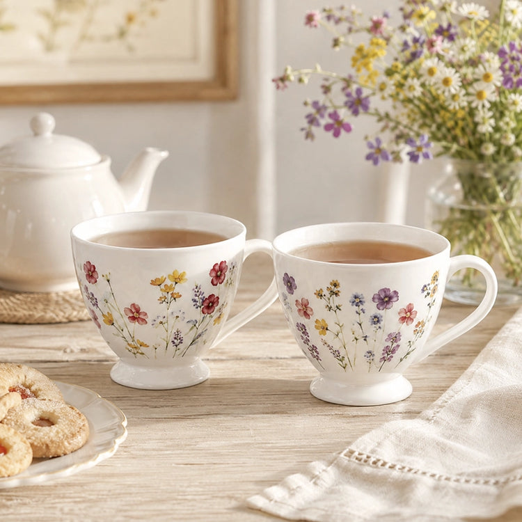 Coffret de 2 déjeuners en porcelaine de 39 cl Iris Table Passion