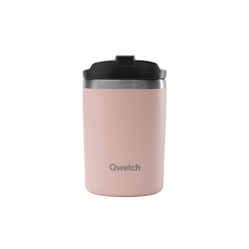 Mug isotherme en inox 240ml rose Travel Mug Qwetch