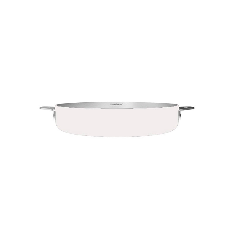 Poêle en inox 28 cm blanche La Merveilleuse Cookut