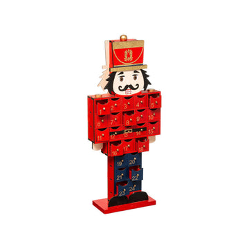 Calendrier de l'avent casse noisette 48 cm rouge Feeric Lights & Christmas